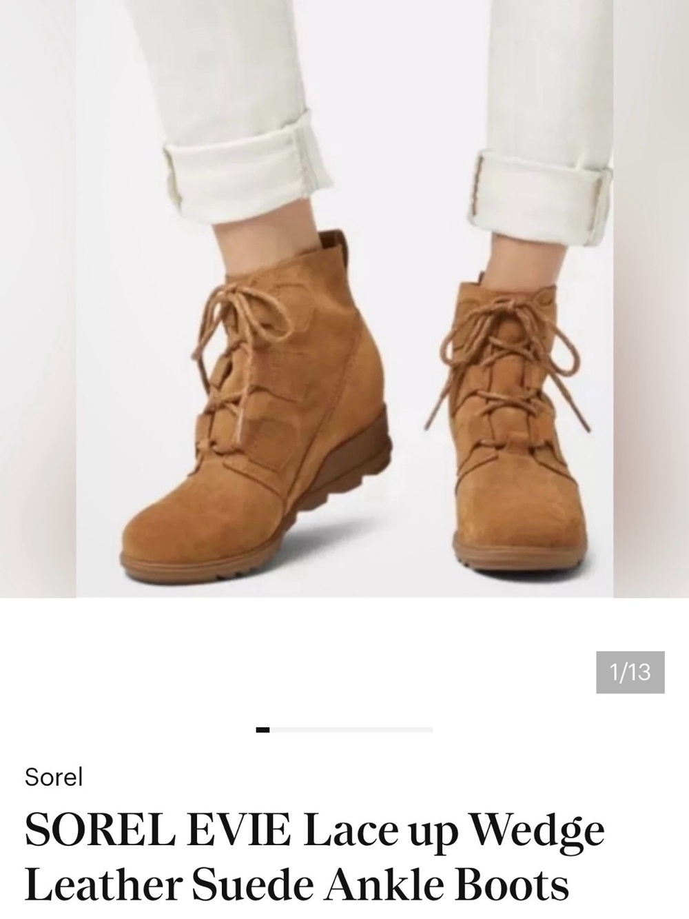 EUC Sorel Evie suede boots size 8